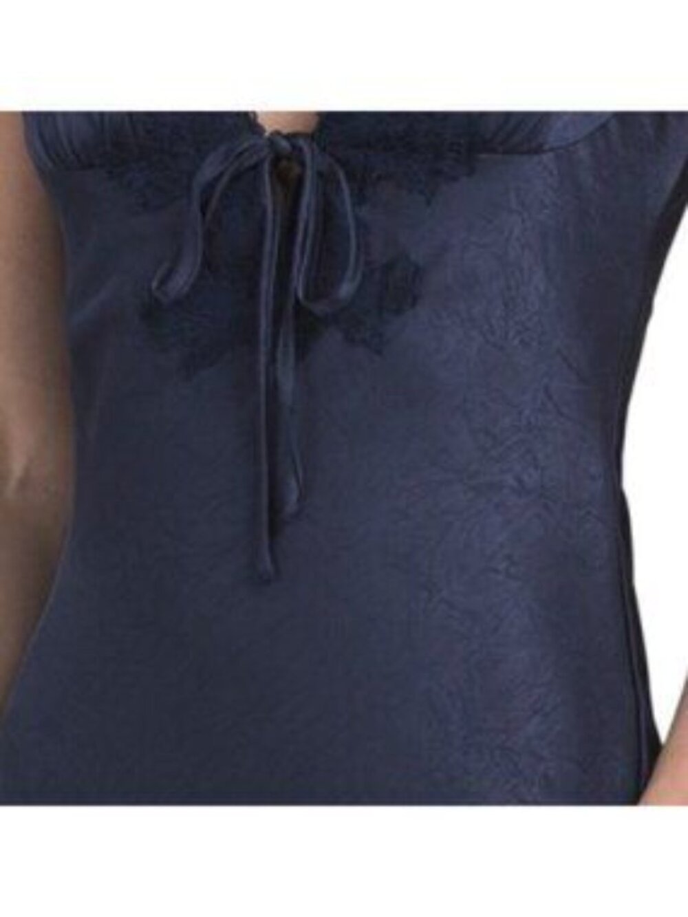THIRTY THIRTY V-neck Lace Satin Maxi Dress - Picture 4 of 4